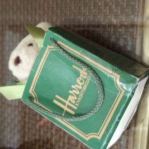 HARRODS Bear In Shopping Bag Some Wear To Bag